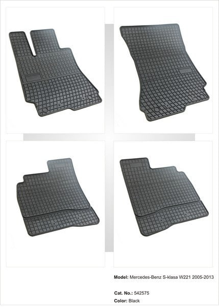 Covorase cauciuc MERCEDES Clasa S W221 fabricatie 2005-2013 Covorase cauciuc MERCEDES Clasa S W221 fabricatie 2005-2013